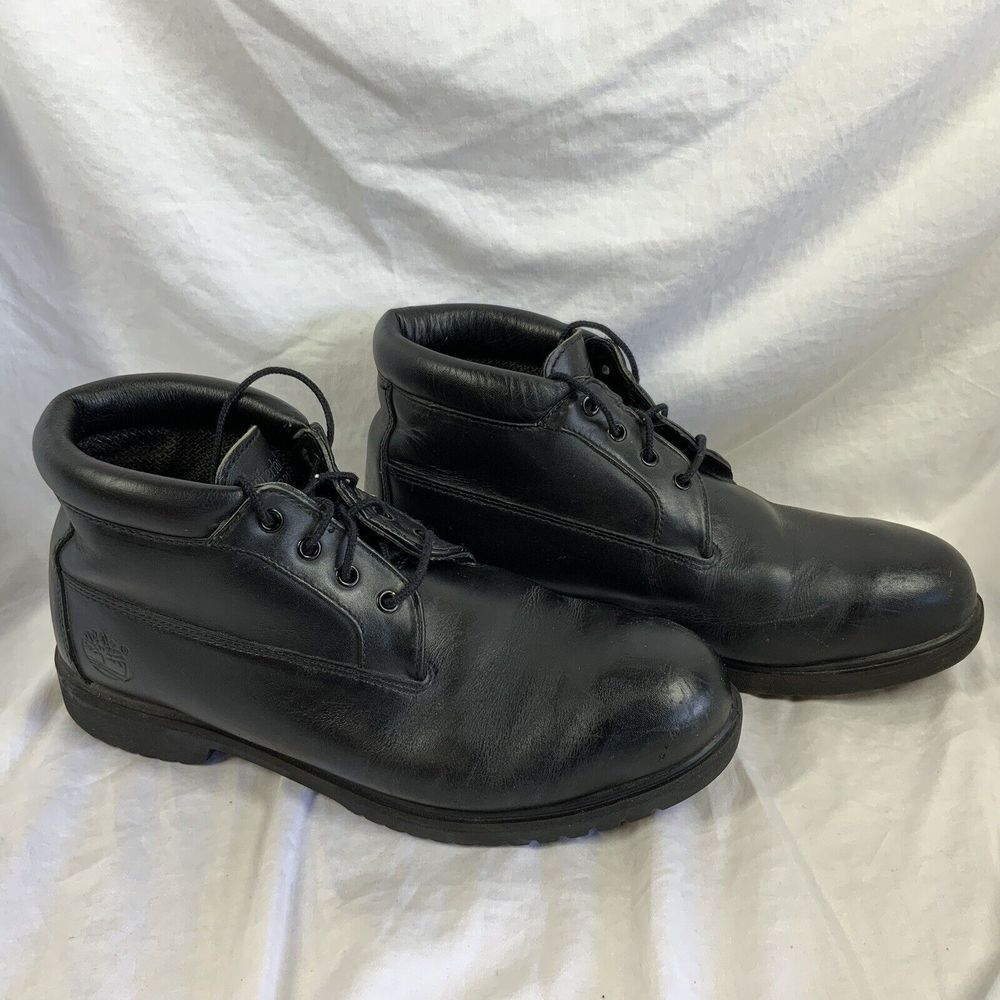 Timberland Men's Chukka  Boots Black Waterproof ‎ Leather Lace Up 11.5 # 50059